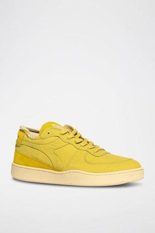 Baskets en cuir Row Cut Softech - Vert anis