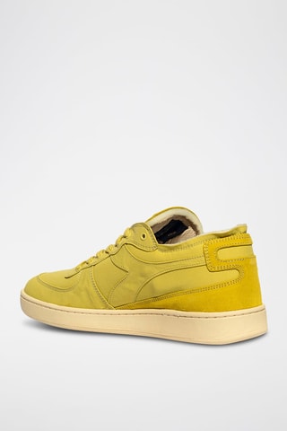 Baskets en cuir Row Cut Softech - Vert anis
