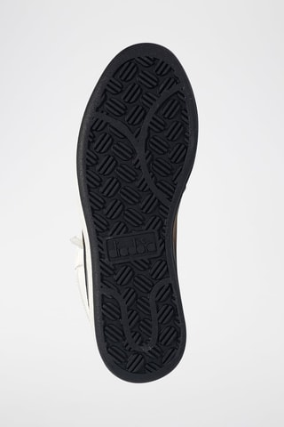 Baskets montantes en cuir Used - Blanc et noir