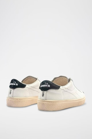 Baskets en cuir Montecarlo H Wax W - Blanc et noir