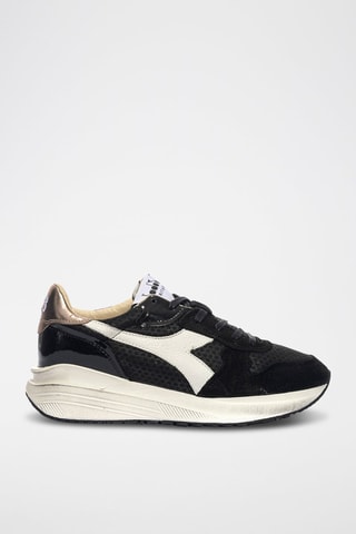 Baskets en cuir Venus Tech Dirty - Noir et blanc