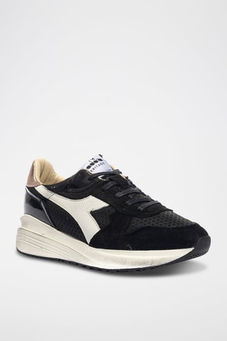 Baskets en cuir Venus Tech Dirty - Noir et blanc