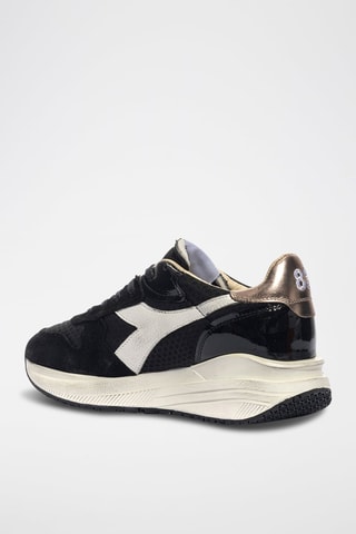 Baskets en cuir Venus Tech Dirty - Noir et blanc