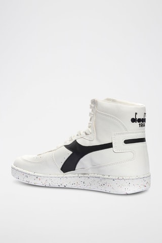 Baskets montantes en cuir 2030 - Blanc et noir