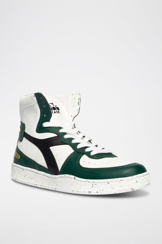 Baskets montantes en cuir 2030 - Blanc et vert