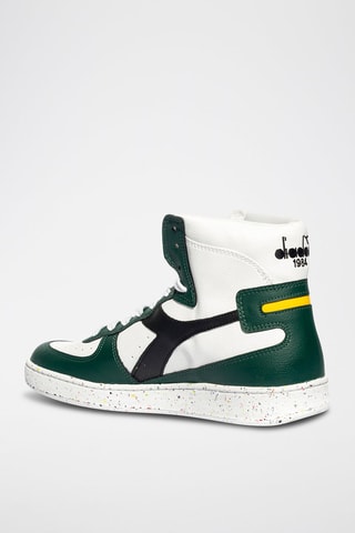 Baskets montantes en cuir 2030 - Blanc et vert
