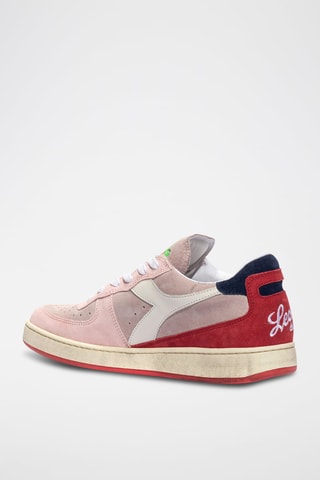 Baskets en cuir Lampone - Rose et rouge