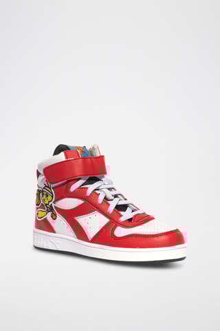 Baskets montantes Titi Titi et Grosminet Looney Tunes Magic Tweety PS - Rouge et blanc
