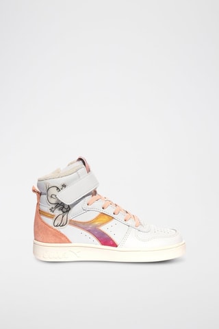 Baskets montantes Titi Titi et Grosminet Looney Tunes Magic Tweety PS - Blanc et rose