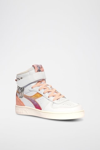 Baskets montantes Titi Titi et Grosminet Looney Tunes Magic Tweety PS - Blanc et rose