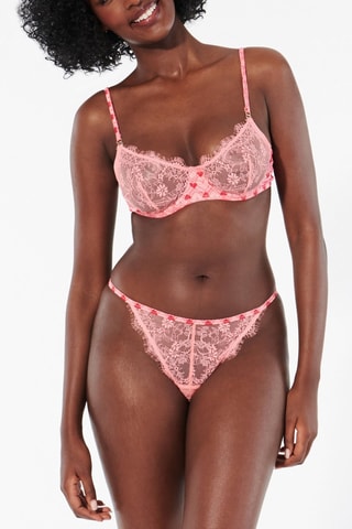 LINGERIE BAS LINGERIE TANGA PRECIOUSIZ PEACH