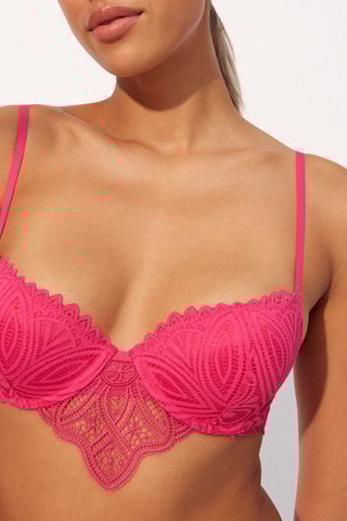 Soutien push-up Guipuriz - Rosa