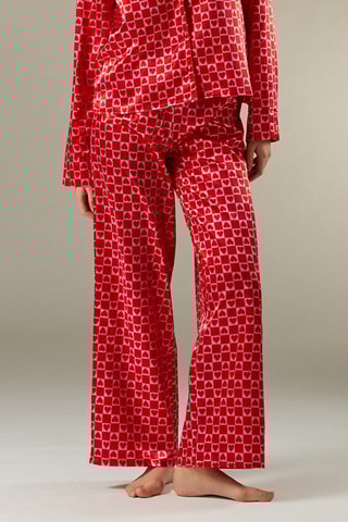 Calças wide legs Coeurdetailliz - Vermelho