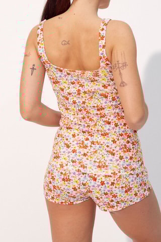 Camisola de alças de pijama Debifleuriz - Cru - Undiz