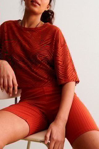 Crop top Virgiz - Vermelho-tijolo