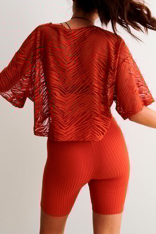 Crop top Virgiz - Vermelho-tijolo