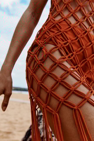 Vestido de praia Bicramiz - Vermelho-tijolo - Undiz