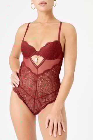 Body-tanga push-up Jewliz - Bordô - Undiz