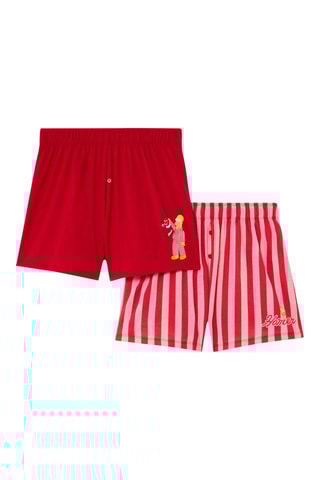 2 boxers Homer Simpson Os Simpson Homerayiz - Vermelho - Undiz