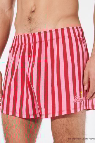 2 boxers Homer Simpson Os Simpson Homerayiz - Vermelho - Undiz