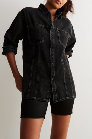 Blusa de ganga Denimeffectiz - Preto