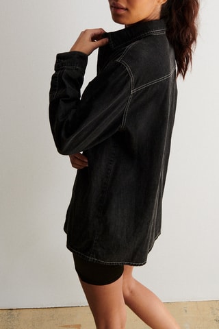 Blusa de ganga Denimeffectiz - Preto