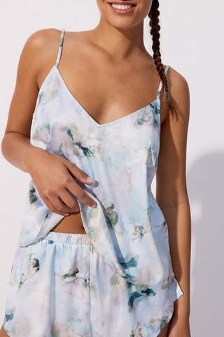 Camisola interior tie and dye de pijama - Azul-celeste - Undiz