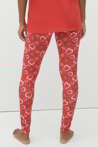 Leggings em algodão biológico Hot Stuff Le Petit Diable Hotstuffiz - Vermelho - Undiz