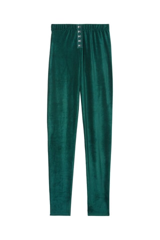 Leggings em veludo Revengiz - Verde
