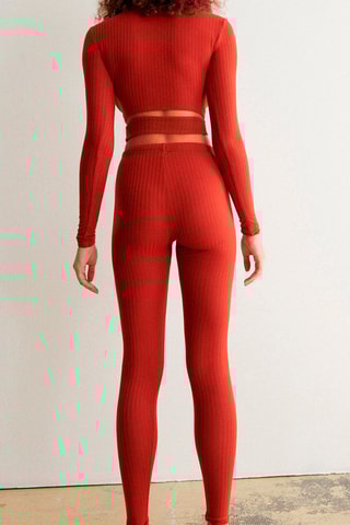 Leggings Manchcroisiz - Coral