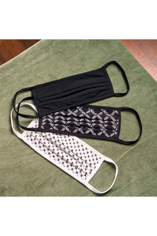 3 máscaras laváveis - Preto e branco
