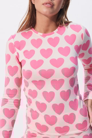T-shirt Mouniz - Fúcsia e branco