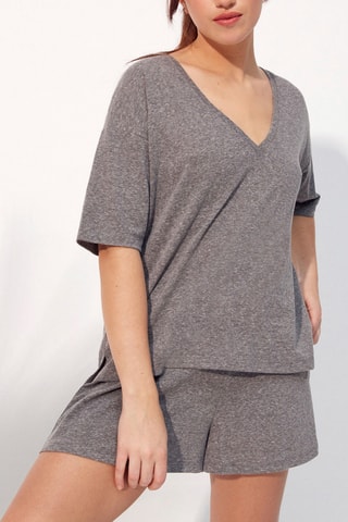 T-shirt Talaliz - Cinzento mesclado