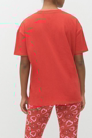 T-shirt em algodão biológico Hot Stuff Le Petit Diable Hotstuffiz - Laranja - Undiz