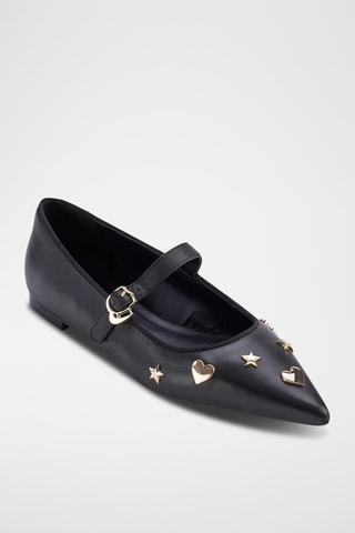 Leren Mary Janes - Zwart