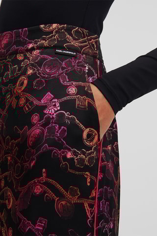 Broek Hoge Taille - Zwart en Fuchsia