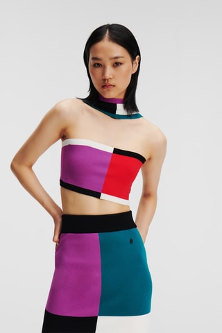 Crop top - Paars en Rood
