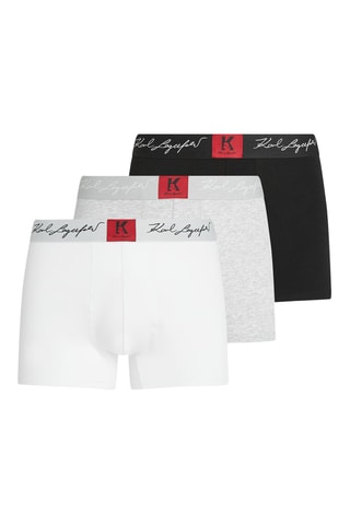 3 Biologisch Katoenen Boxers - Wit, lichtgrijs en zwart