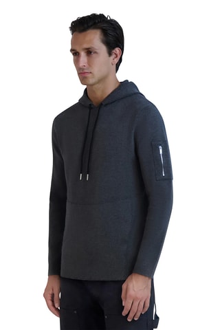 Sweater met capuchon - Donkergrijs
