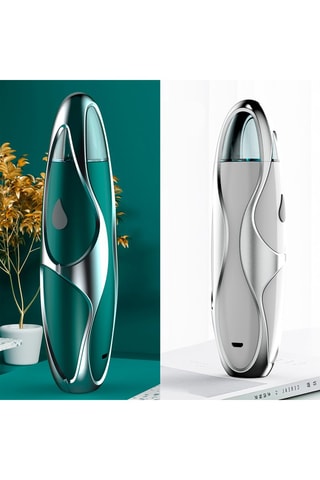 Humidificateur facial portatif Gris et argenté