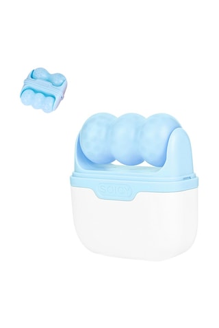 Rouleau à glace faciale - Bleu et blanc