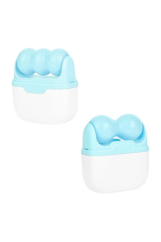 Rouleau à glace faciale - Bleu et blanc