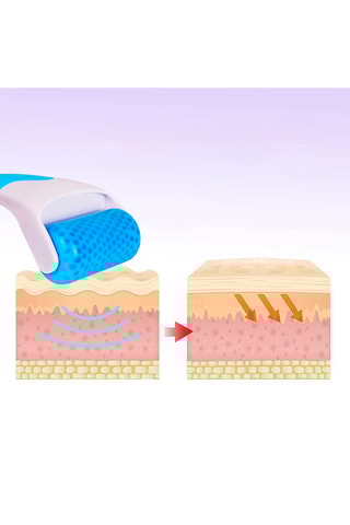 Rouleau à glace facial - Rose et blanc