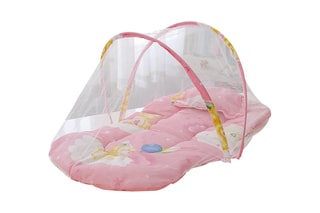 Moustiquaire pliable portable pour bébé avec matelas et oreiller - 60 x 58 x 55 cm
