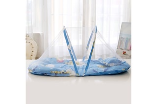 Moustiquaire pliable portable pour bébé avec matelas et oreiller - 60 x 58 x 55 cm