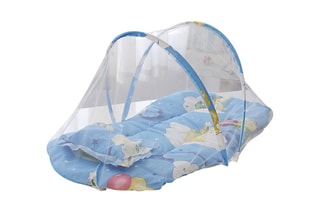Moustiquaire pliable portable pour bébé avec matelas et oreiller - 60 x 58 x 55 cm