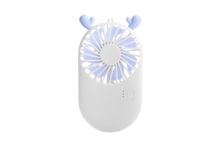 Mini ventilateur portable - Blanc et bleu