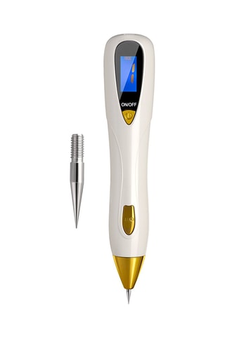 Stylo à plasma avec indicateurs LED - Blanc et doré