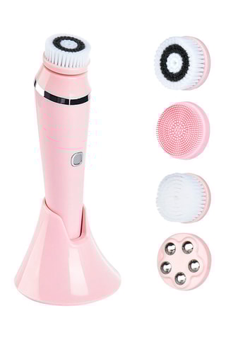 Brosse nettoyante pour le visage 4 embouts - Rose