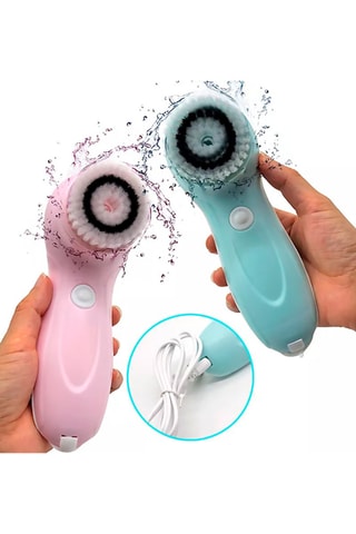 Brosse nettoyante visage 3-en-1 - Bleu